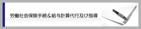 労働社会保険手続＆給与計算代行及び指導